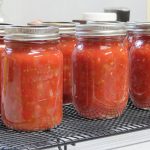 Pint jars of Hatch Chile and Canned Tomato Salsa