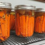 Pint jars of Garlic Dill PIckled Carrots