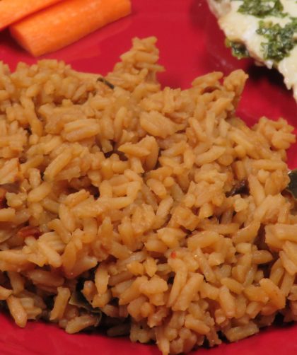 Tex Mex Fried Rice on a plate