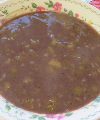 A bowl of Black Bean Soup