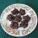 A plate of Cranberry Walnut Clusters