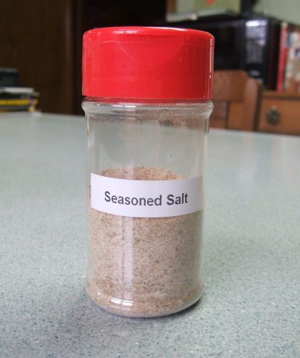 A jar of seasoned salt