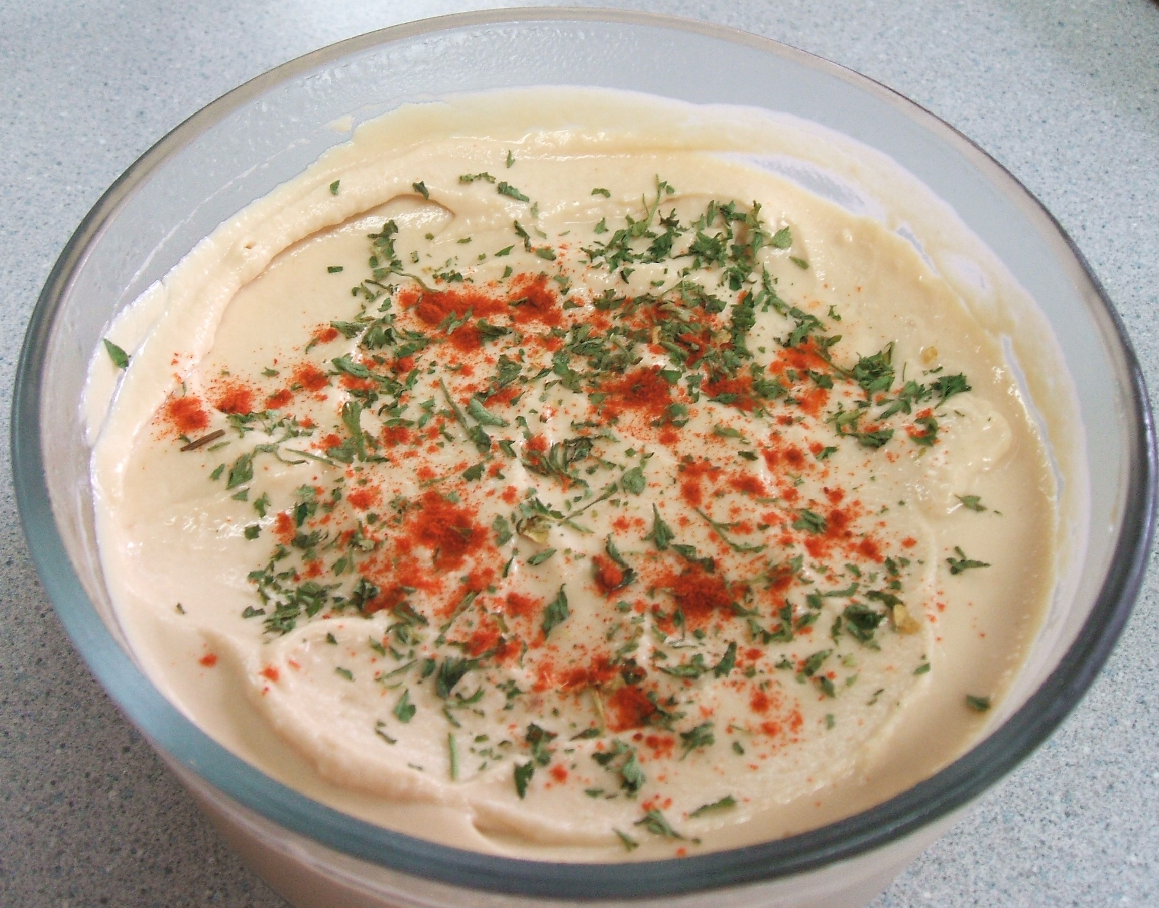 Hummus in a bowl