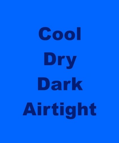 Cool, Dry, Dark, Airtight
