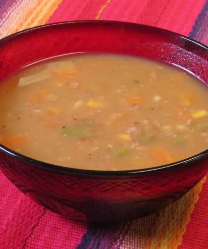 A bowl of Vegetable Bean Soup