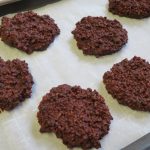 Chocolate Cranberry Pecan Quinoa Crisps on pan