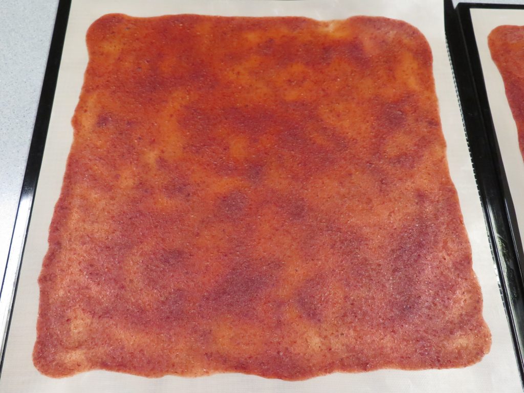 Dried cherry apple fruit leather