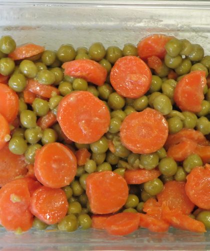 Peas and Carrots Salad in a dish