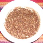 A bowl of chocolate oatmeal