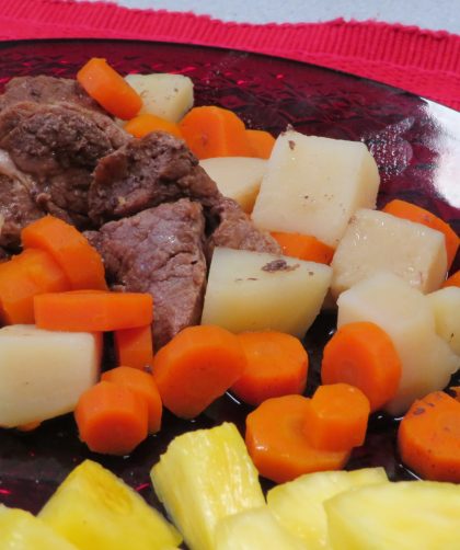 Pot Roast for Two on a dinner plate